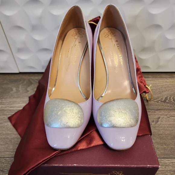 Rupert Sanderson - Linnet White Gold Lavender Patent - Size 36.5 - Picture 2 of 9